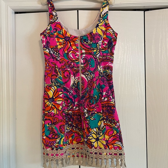 🌺Lilly Pulitzer tassel Hem Dress Sz 8 - Picture 5 of 13